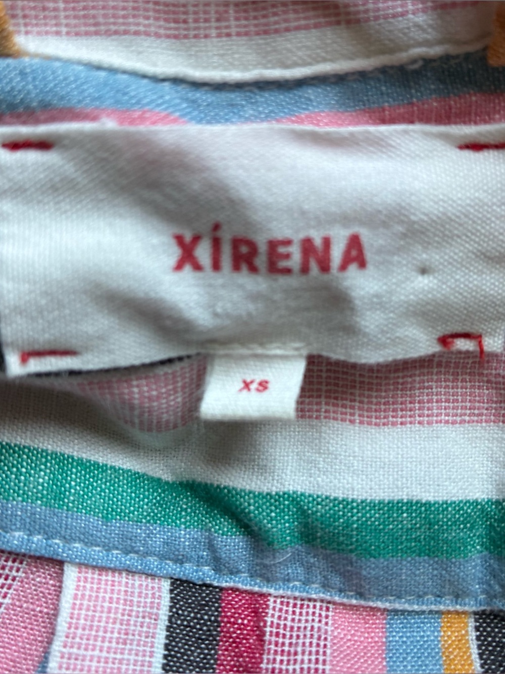 Xirena Striped Tie Waist Button Front Resort Boho Maxi Dress size XS - Picture 5 of 12